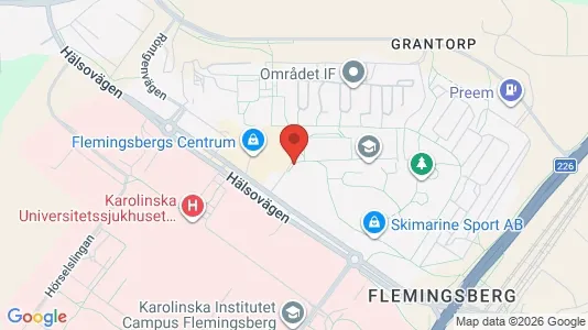 Lägenheter att hyra i Huddinge - kort over placeringen