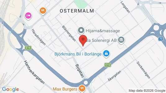 Lägenheter att hyra i Borlänge - kort over placeringen