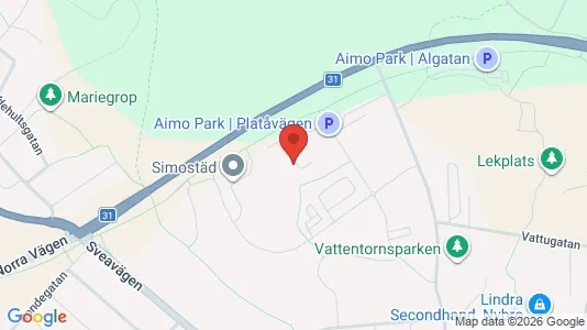 Lägenheter att hyra i Nybro - kort over placeringen