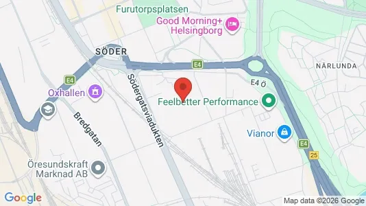 Lägenheter att hyra i Helsingborg - kort over placeringen