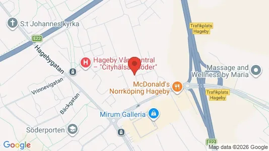 Lägenheter att hyra i Norrköping - kort over placeringen