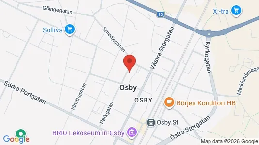 Lägenheter att hyra i Osby - kort over placeringen