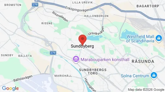 Hus att hyra i Sundbyberg - kort over placeringen