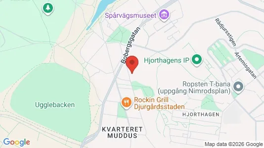 Lägenheter att hyra i Gärdet/Djurgården - kort over placeringen