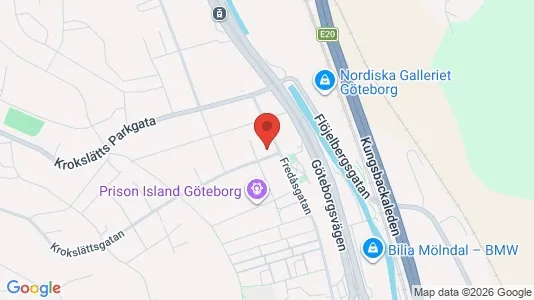 Lägenheter att hyra i Mölndal - kort over placeringen