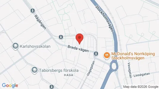 Lägenheter att hyra i Norrköping - kort over placeringen