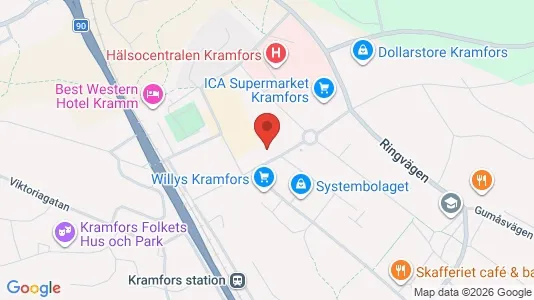 Lägenheter att hyra i Kramfors - kort over placeringen