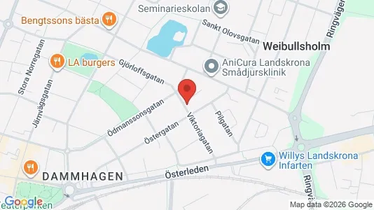 Lägenheter att hyra i Landskrona - kort over placeringen