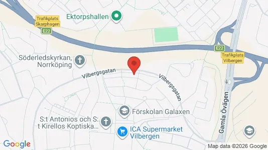 Lägenheter att hyra i Norrköping - kort over placeringen