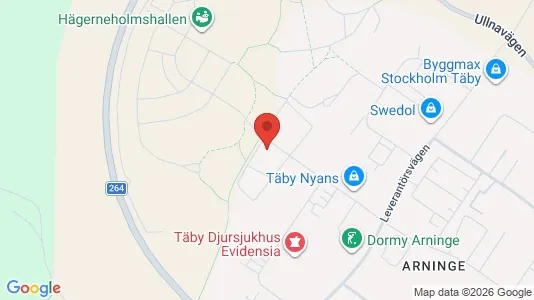 Lägenheter att hyra i Täby - kort over placeringen