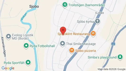 Lägenheter att hyra i Borås - kort over placeringen