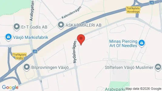 Lägenheter att hyra i Växjö - kort over placeringen