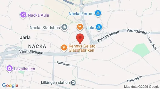 Lägenheter att hyra i Nacka - kort over placeringen
