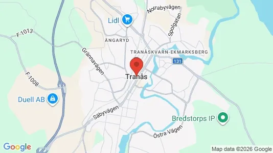 Lägenheter att hyra i Tranås - kort over placeringen