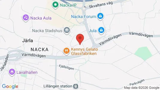 Lägenheter att hyra i Nacka - kort over placeringen