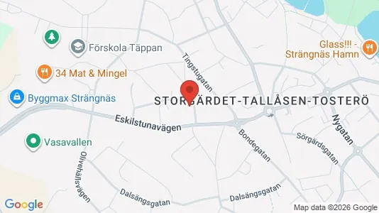 Lägenheter att hyra i Strängnäs - kort over placeringen