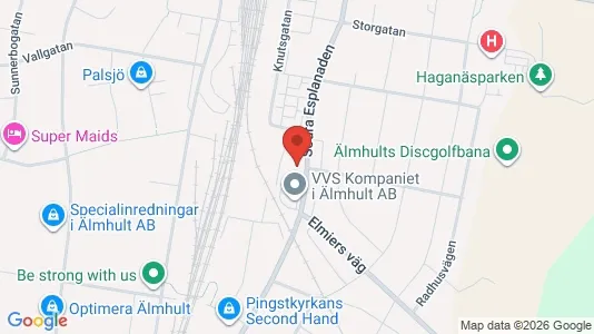 Lägenheter att hyra i Älmhult - kort over placeringen