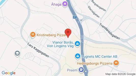 Lägenheter att hyra i Borås - kort over placeringen