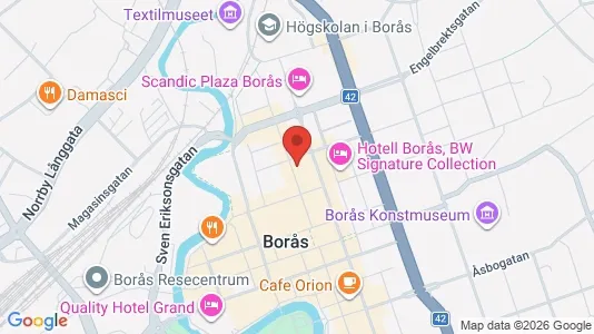 Lägenheter att hyra i Borås - kort over placeringen