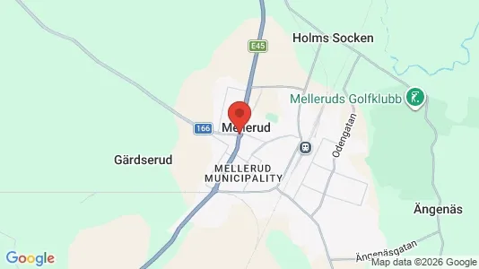 Hus att hyra i Mellerud - kort over placeringen