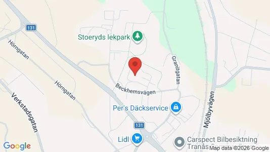 Lägenheter att hyra i Tranås - kort over placeringen