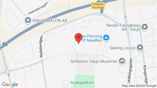 Lägenheter att hyra i Växjö - kort over placeringen
