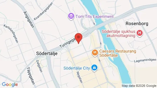 Lägenheter att hyra i Södertälje - kort over placeringen