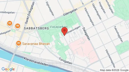Lägenheter att hyra i Vasastan - kort over placeringen
