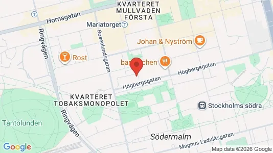 Lägenheter att hyra i Södermalm - kort over placeringen