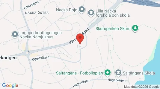 Lägenheter att hyra i Nacka - kort over placeringen