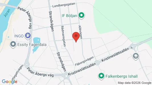 Lägenheter att hyra i Falkenberg - kort over placeringen