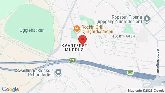 Lägenheter att hyra i Gärdet/Djurgården - kort over placeringen