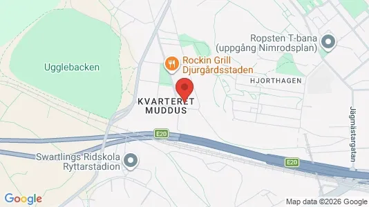Lägenheter att hyra i Gärdet/Djurgården - kort over placeringen