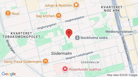 Lägenheter att hyra i Södermalm - kort over placeringen