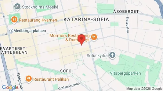 Lägenheter att hyra i Södermalm - kort over placeringen
