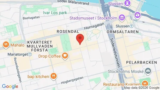 Lägenheter att hyra i Södermalm - kort over placeringen