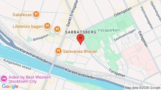 Lägenheter att hyra i Vasastan - kort over placeringen
