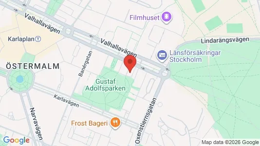 Lägenheter att hyra i Gärdet/Djurgården - kort over placeringen