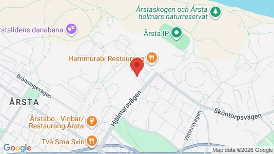 Lägenheter att hyra i Hammarbyhamnen - kort over placeringen