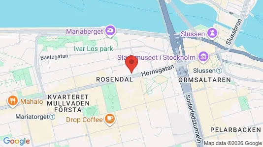 Lägenheter att hyra i Södermalm - kort over placeringen