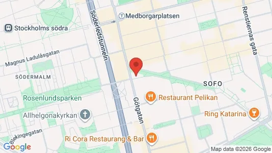Lägenheter att hyra i Södermalm - kort over placeringen