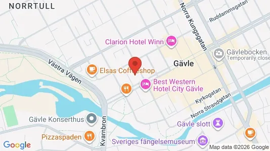 Lägenheter att hyra i Gävle - kort over placeringen