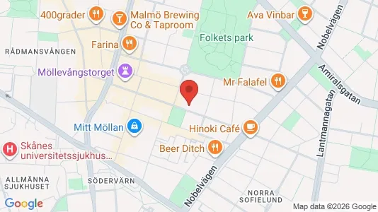 Lägenheter att hyra i Malmö Centrum - kort over placeringen