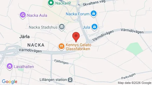 Lägenheter att hyra i Nacka - kort over placeringen