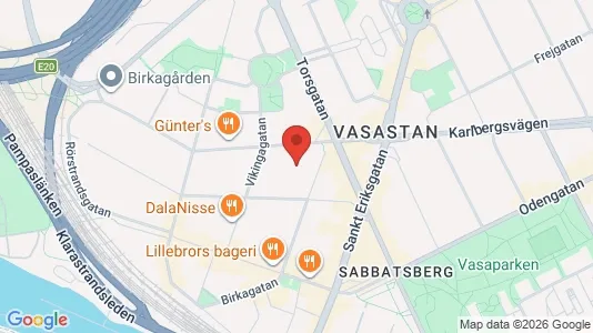 Lägenheter att hyra i Vasastan - kort over placeringen