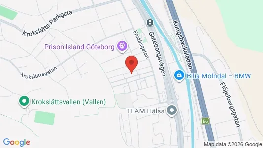 Lägenheter att hyra i Mölndal - kort over placeringen