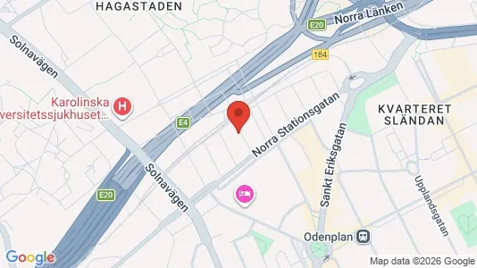 Lägenheter att hyra i Vasastan - kort over placeringen