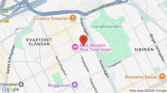 Lägenheter att hyra i Vasastan - kort over placeringen