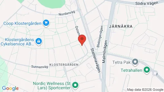Lägenheter att hyra i Lund - kort over placeringen