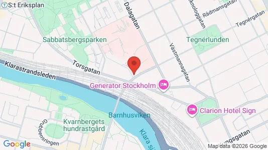 Lägenheter att hyra i Vasastan - kort over placeringen